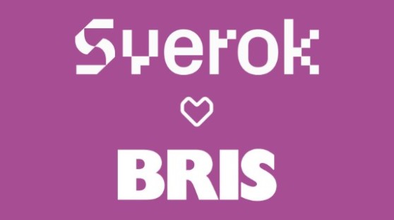 Banner med texten Sverok hjärta Bris.