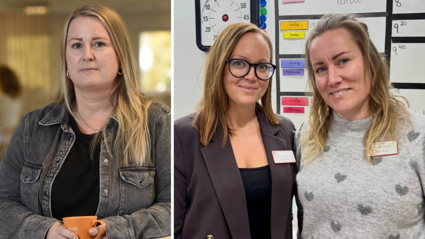Cecilia Ljungkvist-Holm i Kungsbacka kommun och Johanna Laronsson och Annelie Jartelius från Rödebyskolan i Blekinge.